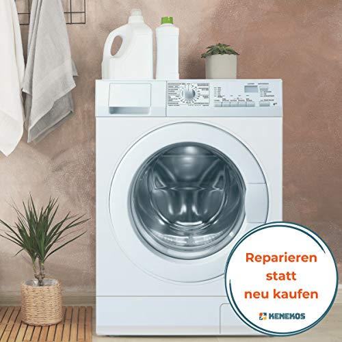 Kenekos - Türgriff geeignet für AEG 405508700/3 4055087003 Griff Handgriff Waschmaschinengriff Waschmaschinentürgriff weiß für Waschmaschine Waschtrockner Wäschetrockner Bullauge mit Montagematerial