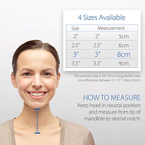 Core Products Foam Cervical Collar Neck Support, Black (3 Inch) #TOP4