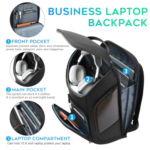 Image of BANGE Business Commute Backpack Waterproof fit 15.7 Inch adopt in Commute,Travel Durable Backpack