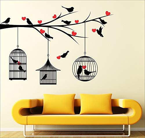 Ghar Kraft Love Birds in Cage with Hearts Wall Sticker., Vinyl (B07J54F4HJ) Amazon Price History, Amazon Price Tracker