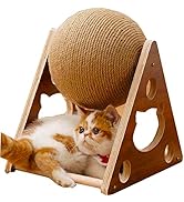 QSLKI Sisal bal kat krabplank, kattengat ontwerp, driehoekige steunplank, slijtvast...