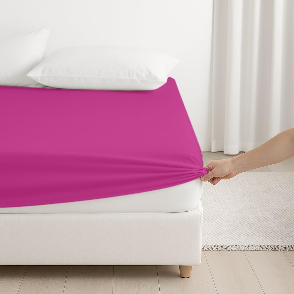 Drap Housse HOMEROKK 100% Coton - 180x200cm - Certifié Oeko-Tex - 4 Coins Élastiques - Blanc