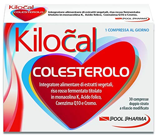 POOL PHARMA KILOCAL COLESTEROLO INTEGRATORE VEGETALE, ACIDO FOLICO, CROMO 30 CAPSULE