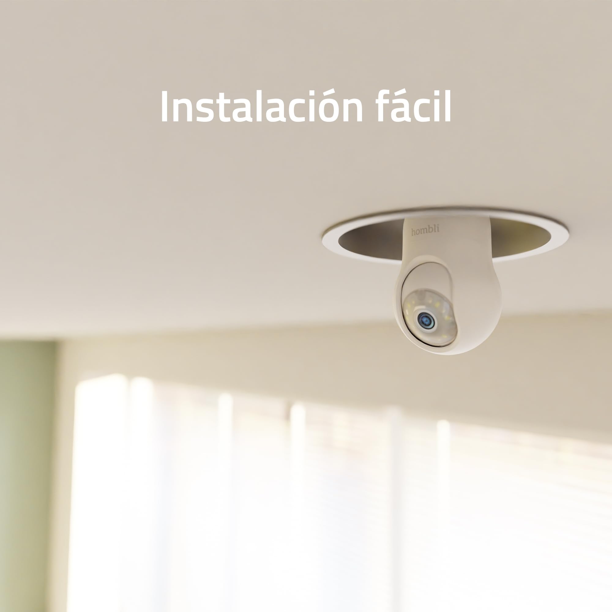 Hombli 4K QHD Cámara de Seguridad Exterior | Enchufe de Bombilla E27 | WiFi | Visión Nocturna Infrarroja y a Color | Foco y Alarma Activados por Movimiento | Compatible con Alexa y Google