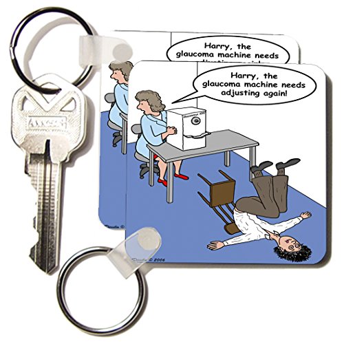 Dessins animés eye doctor porte-clés humour ophtalmologue