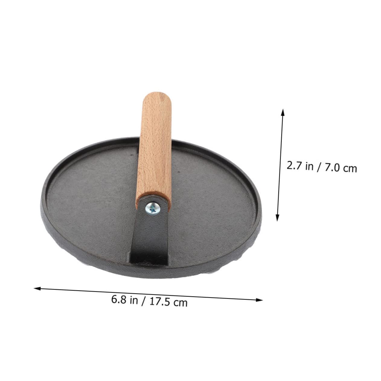 Sosoport Iron Burger Press with Ergonomic Wooden Handle Non Stick Meat Press for Easy Patty Making for Griddle Cooking and Stuffed Burgers Kitchen Essential