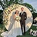 7.2ft Ivory Round Arch Backdrop Cover Circle Backdrop Cover for Birthday Wedding Baby Shower Home Decoration