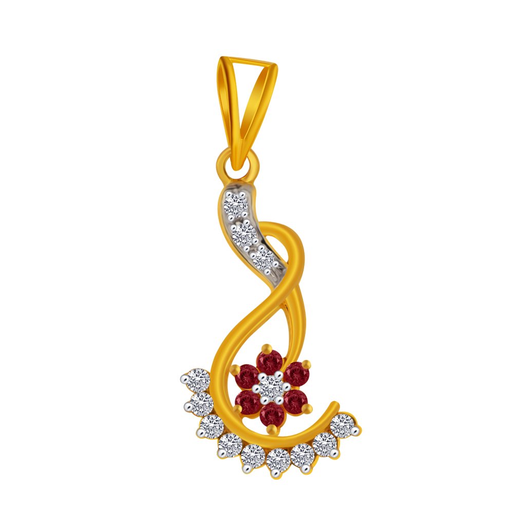 p.c. chandra jewellers 14KT Yellow Gold Pendant for Women-picture-11