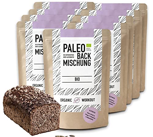 organic Workout Pain Paléo Mix 10 Pack - 100% Bio | Paleo | sans Gluten | Pain protéiné | Haute Fibre | sans Sucre ajouté | sans Grain Cover
