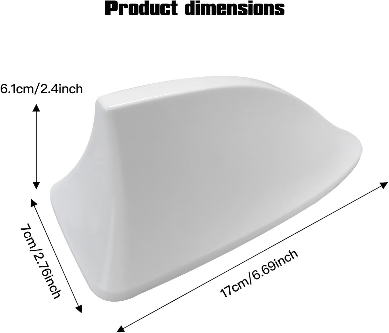 BLUE ELF Car Shark Fin Antenna Cover Radio Signal Antenna Part Compatible with Kia Forte EX Sedan 4-Door 2.0L 1999CC 122Cu. in. l4 2014 2015 2016 2018 2019 2020 Version (White)