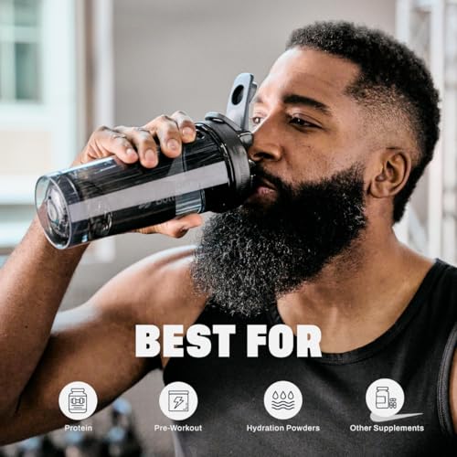 Blender Bottle Pro24 Tritan Protein shaker cup Diet shaker Water Bottle With Blender Ball 500ml - black - Image 5