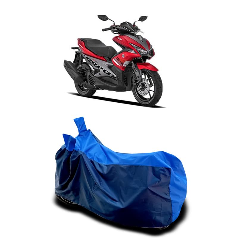 Image of DUFFEL-Two Wheeler Bike Body Cover Compatible for Yamaha Aerox 155 Maxi Bs6 Heat Protectio /UV-Rays /Birds Dropping /DustProof /Waterproof All Variants [Nevay Blue]