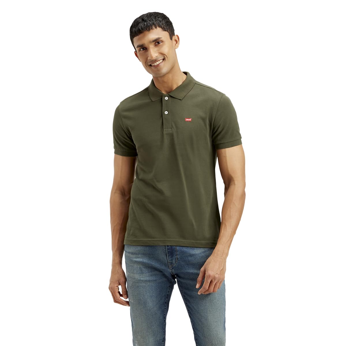 levi's Men's Solid Slim Fit Polo T-Shirt Olive-picture-22