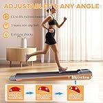 Walking Pad with Handle Bar and Incline, 3 in 1 Under Desk Treadmill with Hiking Mode, 2.5HP Low Noise Walking Treadmill Pad with Remote Control,Portable Treadmills for Home Office, Led Display - Image 3