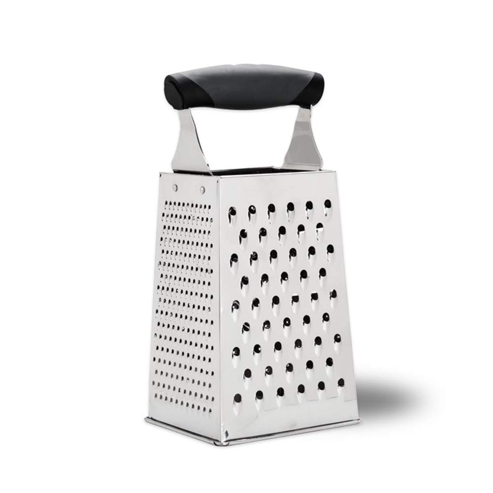 ArinkO Grattugia 4 Lati in Acciaio Inossidabile con Base Antiscivolo - Affetta, sminuzza e grattugia Facilmente Le Verdure - Affilatura Superiore per Una Preparazione in Cucina Senza Sforzo
