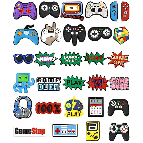 Video Game Decoration Charms, Trendy Charm Gift for Toddler Girls Kids Teens Women Adults Video Game Decoration Charms, Trendy Charm Gift for Toddler Girls Kids Teens Women Adults