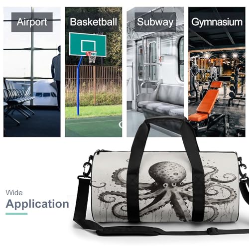 Gym Bag For Women Men Lightweight Octopus Print Duffel Bag Personalized Travel Bags For Travel Sports3
