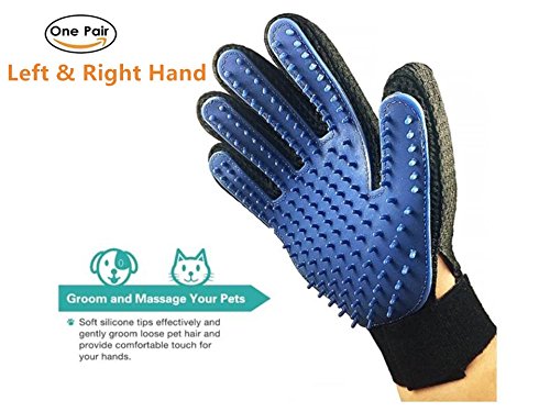 Pet Dog Cat Grooming Brushes Deshedding Glove Cat Hair Remover Brush for Gentle and Efficient Pet Grooming (2Pcs)