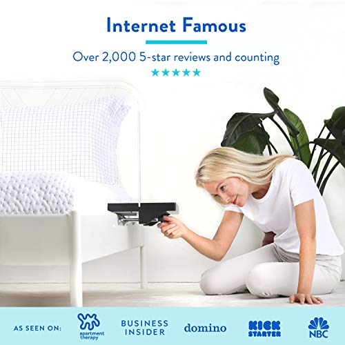 Bedshelfie Wood The Original Bedside Shelf For Bed Bunk Bed Shelf College Dorm Room Essentials Dorm Bed Shelf Clip-On Table Tray Caddy Nightstand As Seen On Business Insider (Original Size, Black) #TOP1