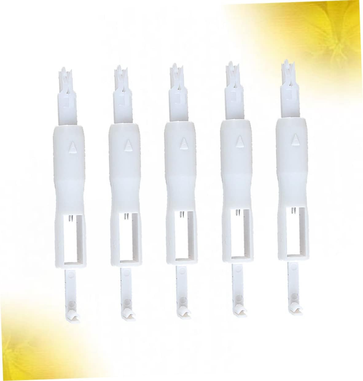 STOBOK 10pcs Needle Threading Tool Automatic Needle Inserter for Home Sewing Machines Durable for DIY Crafts and Needlework White image 3
