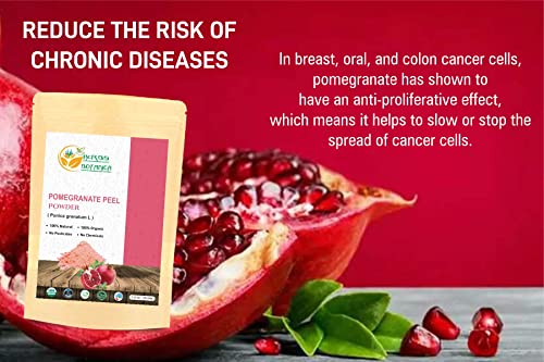 Herbs Botanica Pomegranate Peel Powder 5.3 Oz / 150 Gms, Natural Punica Granatum | Promote Youthful Skin | Gluten Free & Non Gmo | Skin Care #TOP2