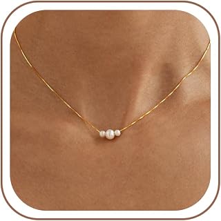 Gold Pearl Necklaces for Women Trendy Wedding Bridesmaid Jewelry Gifts