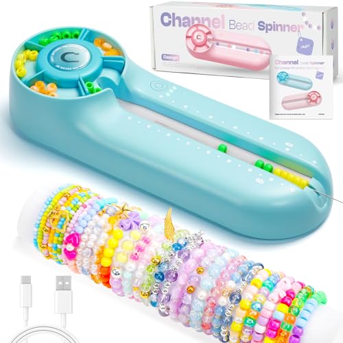 Caydo Electric Bead Spinner with Beading Board, G1 Channel Bead Spinner for Bracelets Designing and...