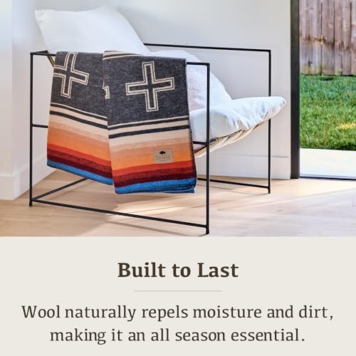 Image of 100% Wool Blanket Camping, 60 inchx84 inch Large Warm Blankets for Winter, Zion