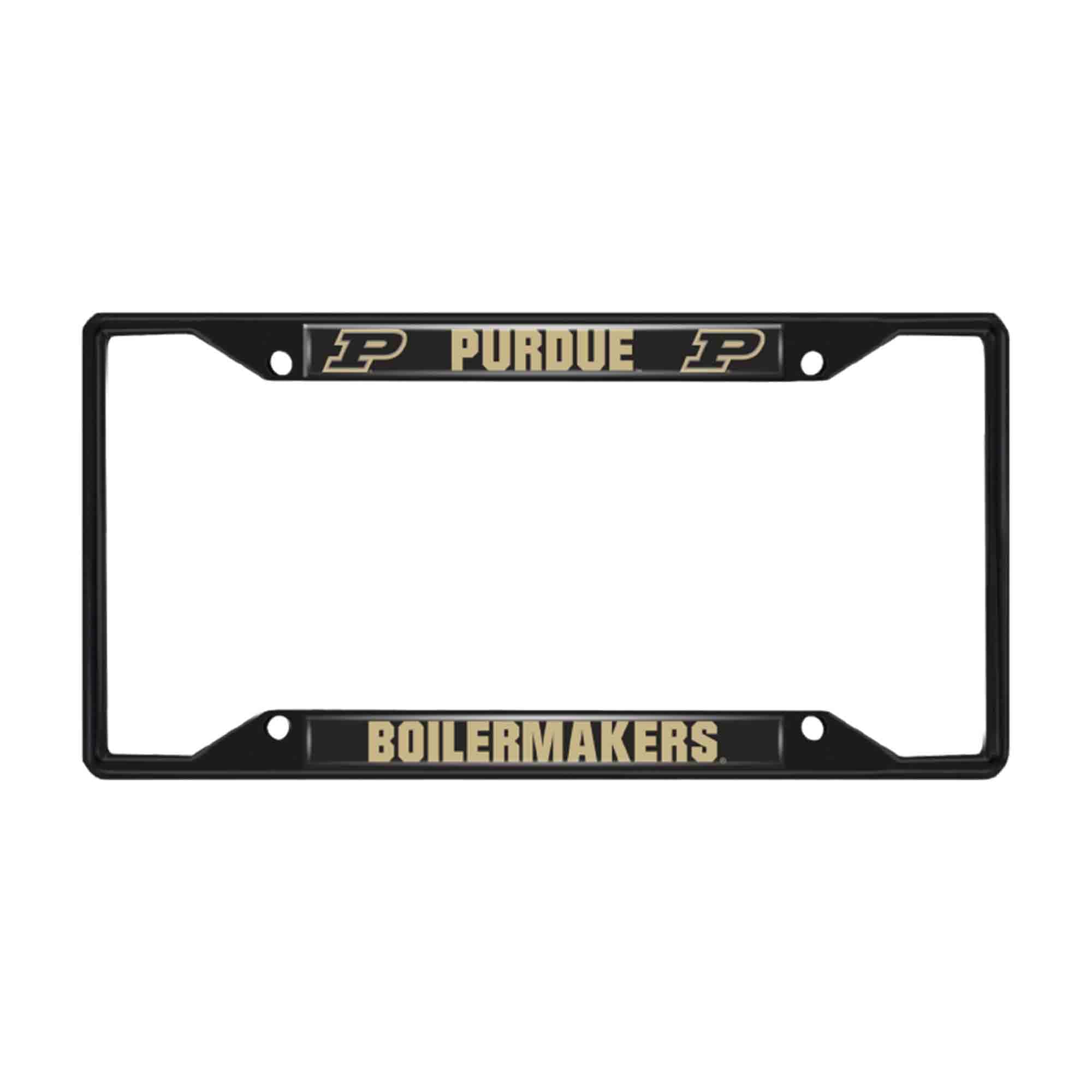 FANMATS 31279 Purdue Boilermakers Metal License Plate Frame Black Finish