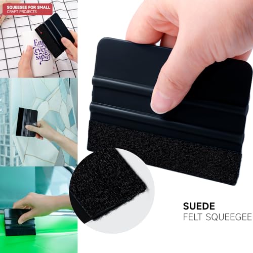 FOSHIO Auto Vinyl Werkzeug Kit Auto Folierung Set Autofolie Rakel Set für Tönungsfolie Auto Wrap, Mit Silikon Duschabzieher klein für Car Wrapping Folie, Fensterfolien,Tapeten