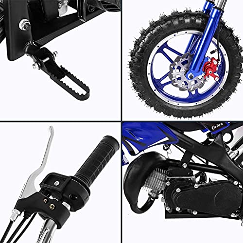 49Cc Dirt Bike For Kids 2-Stroke Mini Dirt Bike Pit Bike For Kids Off Road Gas Motorcycle For Kids 8-14, Blue #TOP3