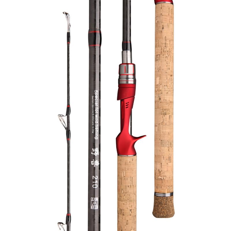 Amazon.co.jp: LESWIN レッドコルクグリップ雷魚竿 XH強度 ナマズ