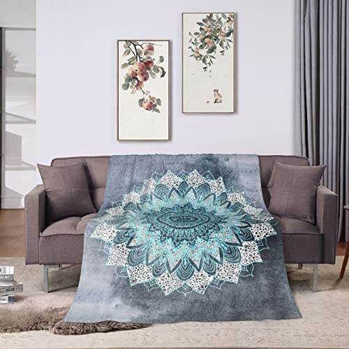 Throw Blanket Boho Soft Flannel Blanket Warm Blankets Mandala Bohemia Lightweight Tufted Fuzzy Flannel Fleece For All Seasons,Bed Couch/Sofa/Chair,60"X50" #TOP5
