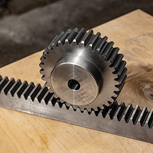 Image of uxcell Steel Gear Rack, 2 Pcs 1Mod 1000mm x 10mm x 10mm Total 6.6 ft Heavy Duty Straight Linear Spur Rack for Machines Automotive