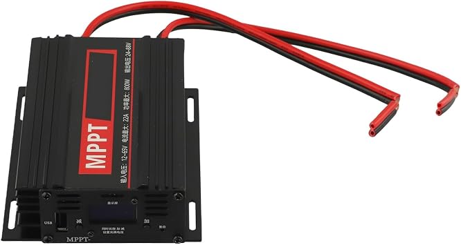 800W MPPT Solar Charge Controller, LCD Digital Display Solar Boost Controller for Charger for 24V 36V 48V 60V 72V Battery, 1265V 22A