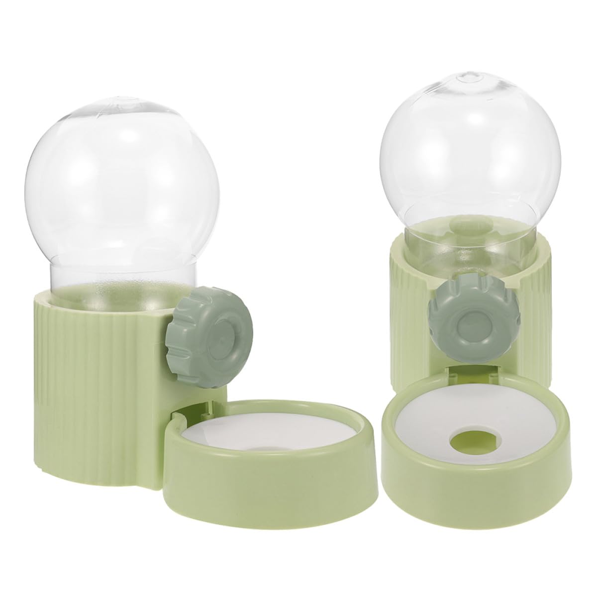 KESYOO Automatic Hanging Water Dispenser for Cats and Dogs, 2 Pieces, Anti-Overflow Design, Green, Practical Feeder for Cages and Small Pets