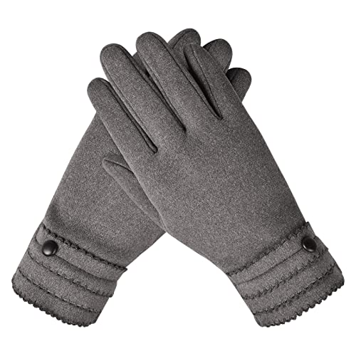 Cozlly Damen Winterhandschuhe, Touchscreen Handschuhe, Gefüttert Winddicht Handschuhe, Thermo Winter handschuhe für Damen Mädche Outdoor Sport Motorrad Snowboard Radfahren (Kaffee) Cover