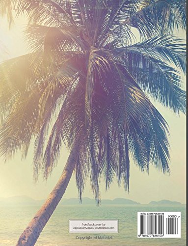 DÉKOKIND Notenheft | DIN A4, 64 Seiten, 12 Notensysteme pro Seite, Inhaltsverzeichnis, Vintage Softcover | Dickes Notenbuch | Motiv: Holiday Dreams