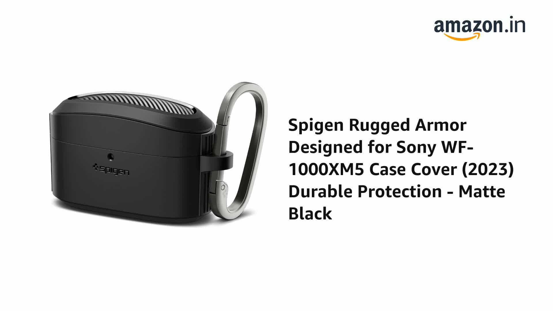Spigen for Sony WF-1000XM5 Case, Carabiner Included, Durable