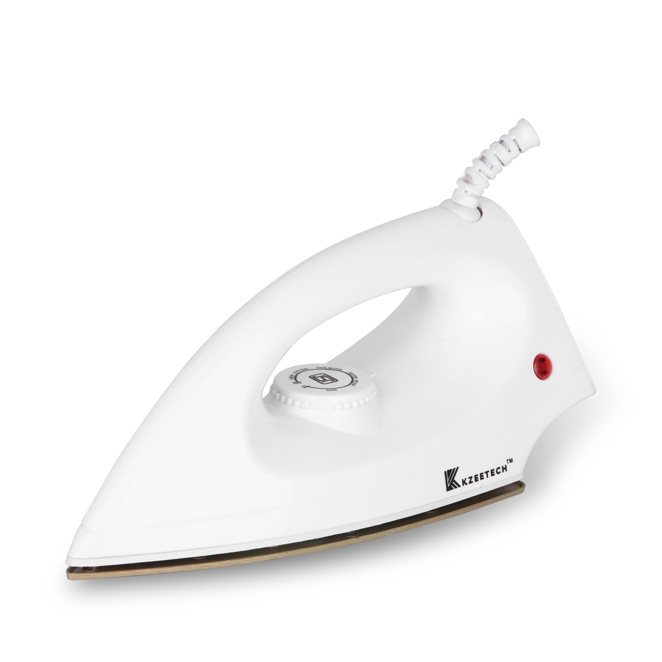 KZEETECH Premium Dry Iron Maxx Plus Press for Clothes, Super Lightweight 3-Way Auto Off System 1000W Iron with Temperature Control for All Type of Clothes, Fabric & Garment Steamer (1 Year Warranty)