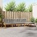 5er Set Gartensofas mit Kissen, modulares Abschnittsofa aus massivem Akazienholz in braun, hellgrau Kissen, Terrassenmöbel mit Lehne