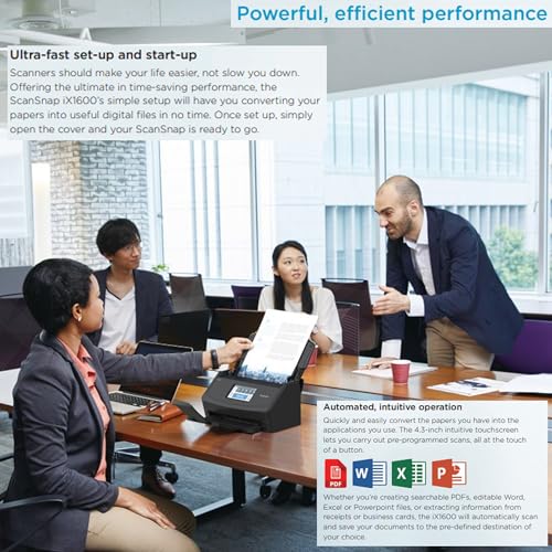 Escáner de Documentos ScanSnap iX1600 ADF, Doble Cara, Wi - Imagen 5