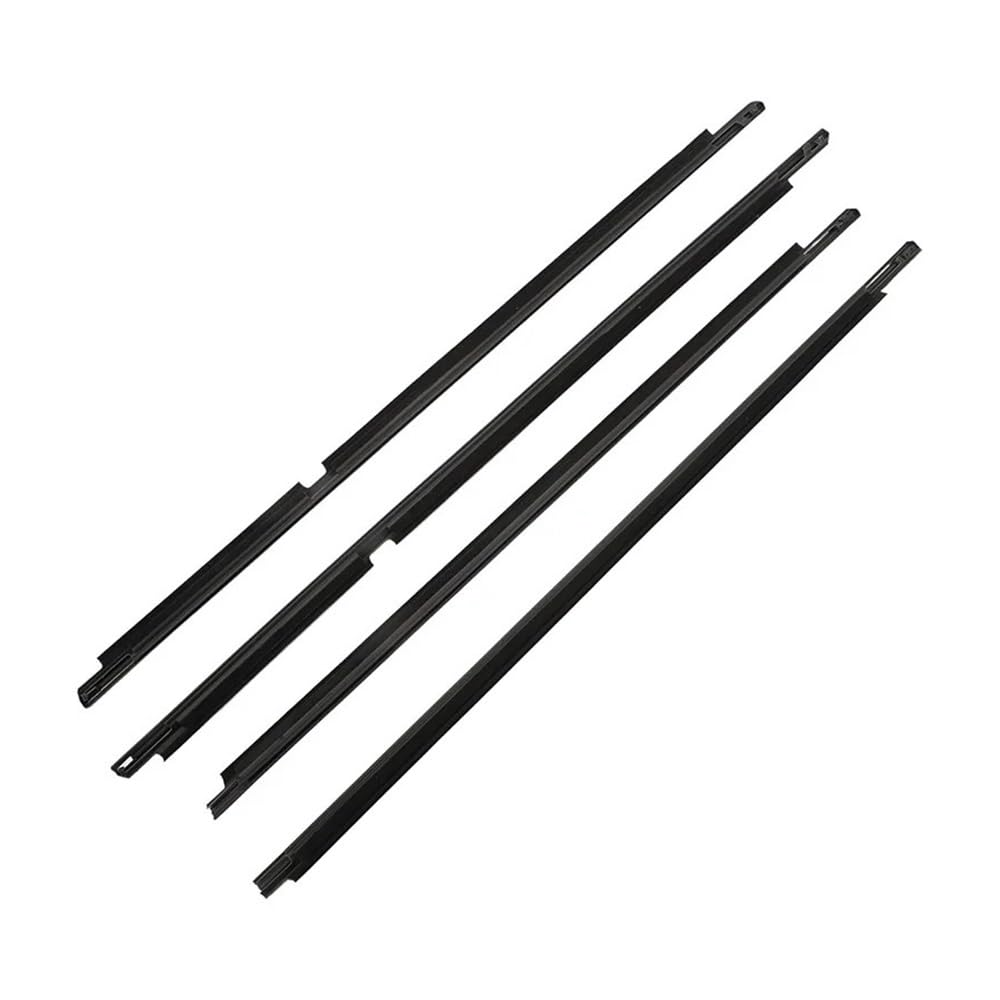 Xmsbcbcz Black Sealing Strip 4Pcs Chrome/ Window Rubber Trim For Lexus For Lx570 2008-2021 Weatherstrip 7572060070(Black)