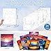 AmazingSpark 16 Pcs Pre Drawn Canvas to Paint Sunset Landscape Pre Drawn Canvas for Adults Stretched Printed Canva Bulk 8