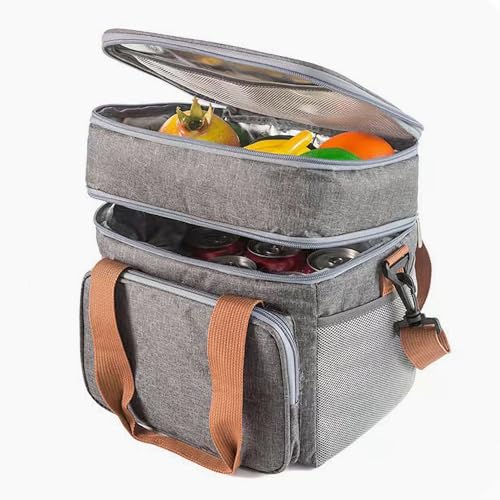 Idota Nevera Portatil, 12L Mochila Termica, Gris Bolsa Termica, Lunch Bag, Bolsa de Almuerzo, Bolsa Termica Porta Alimentos Grande, Neveras Playa, Neveritas Pequeñas Portatiles