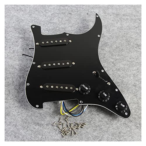 BIPROS 5 Pickguard SSS précâblé Guitare Pickguard décalés micros 50/50/52mm for Guitare FD Strat (Color : Nero) - Les Beatles, Paul McCartney, John Lennon, RIngo Starr, George Harrison BIPROS 5 Pickguard SSS précâblé Guitare Pickguard décalés micros 50/50/52mm for Guitare FD Strat (Color : Nero) – Image 6