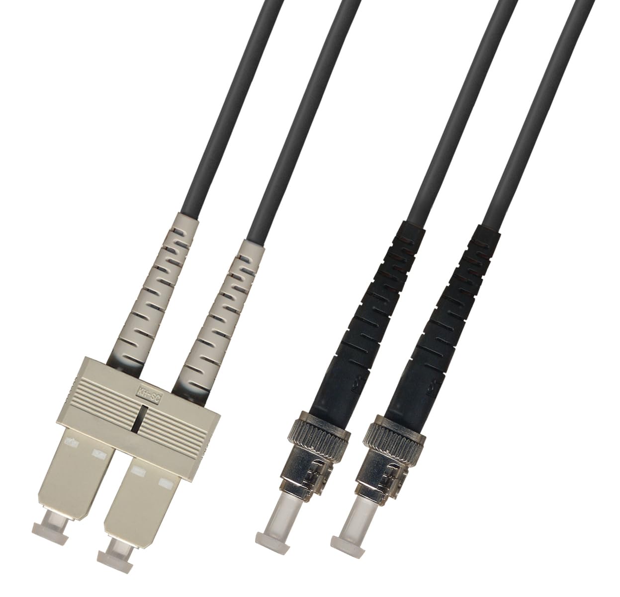 RiteAV 25M (82ft) LC-ST Outdoor Armored Fiber Optic Cable Duplex Singlemode 9/125 Jumper 25 Meter Patch Cord