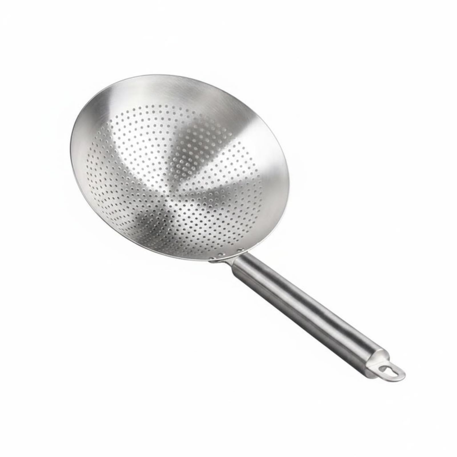 Colador de Acero Inoxidable 316L Cuchara Escurridora Espumadera con Malla Compacta y Cazo Resistente al para Escurrir Aceite Hervir Fideos Tareas de Cocina, 26cm