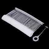 Lot de 500 Fixations à Crochet J pour Étiquettes, Barbes Standard de 25mm pour Pistolet d'Étiquetage, pour Étiquettes de Prix Vêtements et Gestion des Stocks de Détail, Transparent