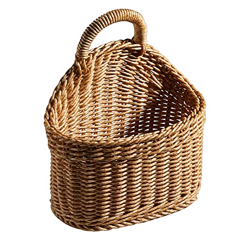 19x17cm Rattan Wandkorb Hängend Geflochtener Wandkorb Weidenwand...